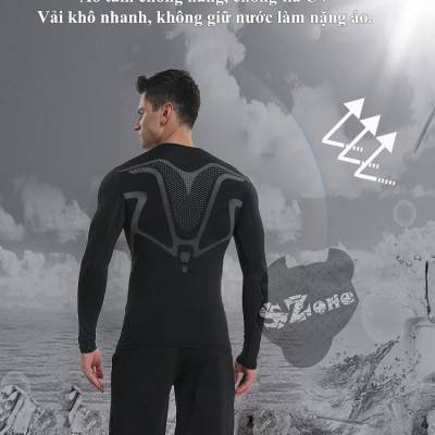 Áo tắm nam dài tay chống nắng Szone107, vải chống tia uv, đủ size
