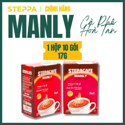 STEPPACAFE-Cà phê sữa hoà tan Manly 3in1 (Hộp 10 gói x 17g)