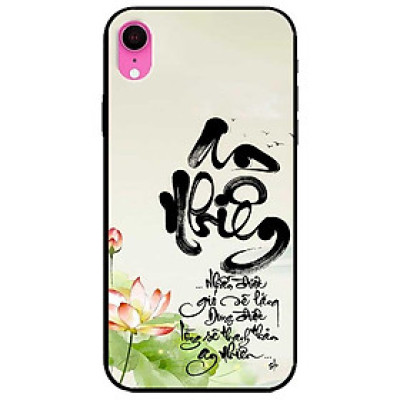 Ốp lưng cho iPhone X - iPhone Xs - Xs Max - XR - iPhone 11 - 11 Pro Max - An Nhiên Sen Đỏ - Hàng Chính Hãng