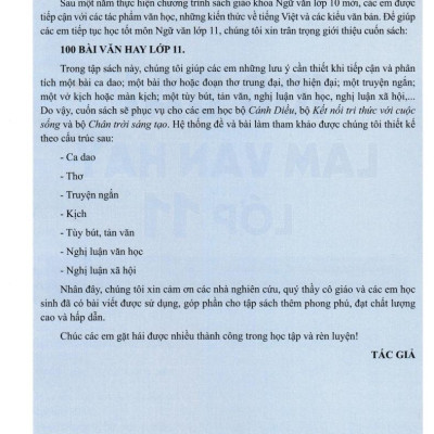 100 Bài Làm Văn Hay Lớp 11