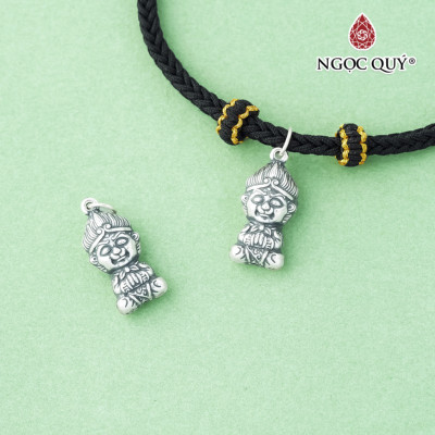 Charm bạc Tôn Ngộ Không treo - Ngọc Quý Gemstones
