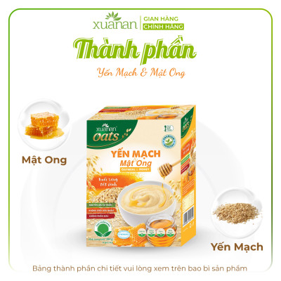 Combo 11 Hộp Yến Mạch Và Mật Ong Xuân An 384G  {32g*12 gói}