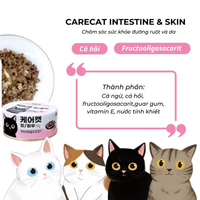 Thùng Pate CARE CAT 90g MIX VỊ ( 24 lon)