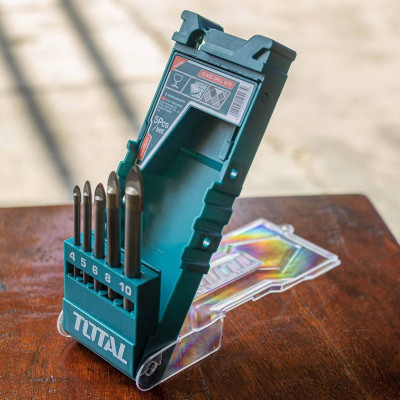 BỘ MŨI KHOAN KIẾNG (KÍNH) 5 CHI TIẾT 4-10MM TOTAL TACSD7256