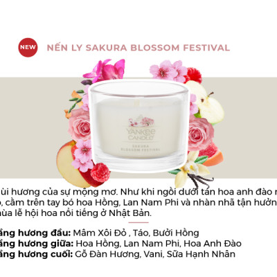 Nến ly mini Yankee Candle (37g) - Sakura Blossom Festival