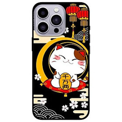 Ốp lưng dành cho Iphone 13 Mini - Iphone 13 - Iphone 13 Pro -  Iphone 13 Pro Max - Mèo Nền Đen