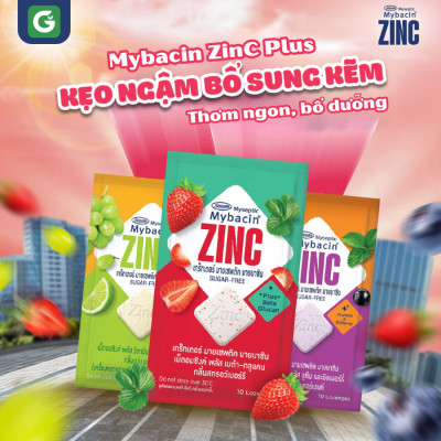 Kẹo Ngậm Mybacin Zinc Plus - Gói 9,4g (10 Viên) - Hàng Nhập Khẩu Thái Lan