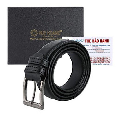 Thắt lưng nữ Huy Hoàng 3 phân may viền màu đen HP5002