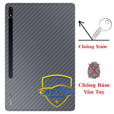Miếng Dán Carbon Bảo Vệ Mặt Lưng Dành Cho Samsung Tab S7/S8/S9 | Dán Skin 3D Chống Trầy, Che Nứt, Không Bong Bóng