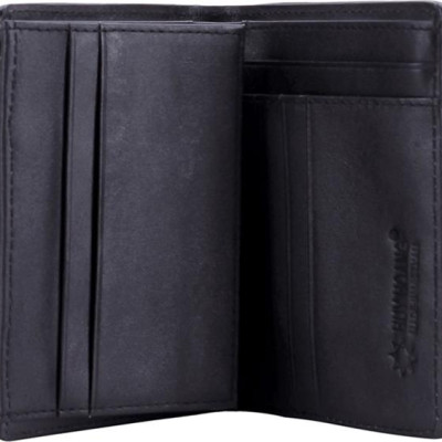 Ví Nam Da Cá Sấu Nguyên Con Kiểu Đứng Huy Hoàng HT2236 (12.5 x 10 cm) - Đen