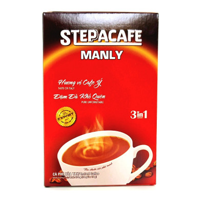 STEPPACAFE-Cà phê sữa hoà tan Manly 3in1 (Hộp 10 gói x 17g)