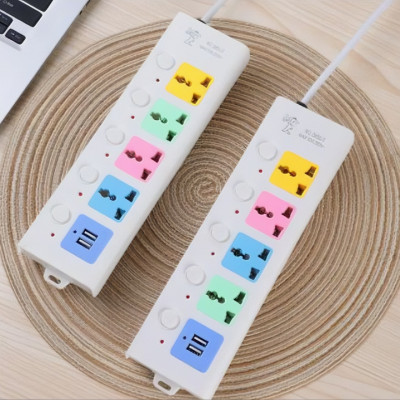 Ổ cắm điện B40 đa năng cao cấp chống giật 2 cổng cắm USB công suất 2500W có chốt an toàn dây dài 1.8m - Hàng chính hãng