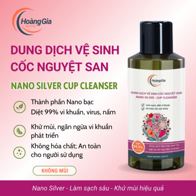 Dung Dịch Vệ Sinh Cốc Nguyệt San Nano Bạc - Làm Sạch, Khử Khuẩn Dịu Nhẹ & An Toàn, Không Kích Ứng