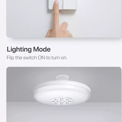 Đèn Led tích hợp UVC khử khuẩn tự động- Đèn UFO 3 chế độ - Hãng 59S - Hàng chính hãng