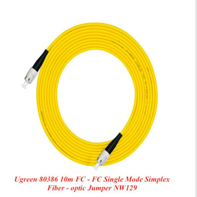 Ugreen UG80386NW129TK 10M FC-FC Màu vàng Cáp nhảy quang Single mode Simplex Fiber - HÀNG CHÍNH HÃNG