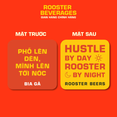 Set 6 lót ly giấy Rooster Beers