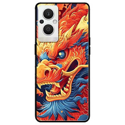 Ốp lưng cho Oppo Reno 2Z, 2F - 6z - 7z 5G - 8z 5G - A96 5G - 8T 4G - 8T 5G - Rồng Cam Mắt Xanh - Hàng Chính Hãng