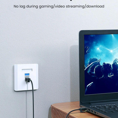 Ugreen UG80419NW149TK 5M 10Gbps màu đen cáp mạng CAT7 siêu mỏng nhỏ 0.38mm - HÀNG CHÍNH HÃNG