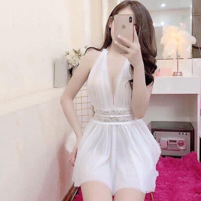 Váy ngủ ren xuyên thấu cao cấp Q08 - Đầm ngủ hở lưng sexy gợi cảm - Đồ ngủ nữ quyến rũ - Váy ngủ nữ