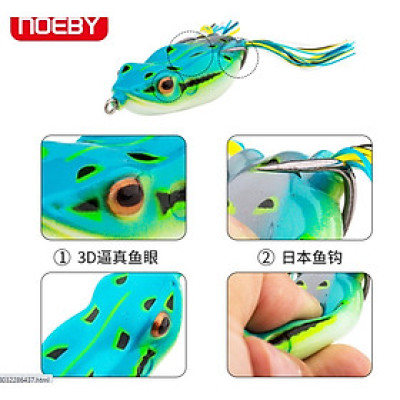 Mồi giả Noeby nhái hơi, dài 7cm, nặng 21g. Câu lure cá lóc, màu ngẫu nhiên
