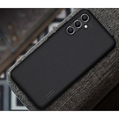 Ốp Lưng Sần chống sốc cho Samsung Galaxy A24 hiệu Nillkin Super Frosted Shield (Đính kèm giá đỡ hoặc miếng dán từ tính) - Hàng Chính Hãng