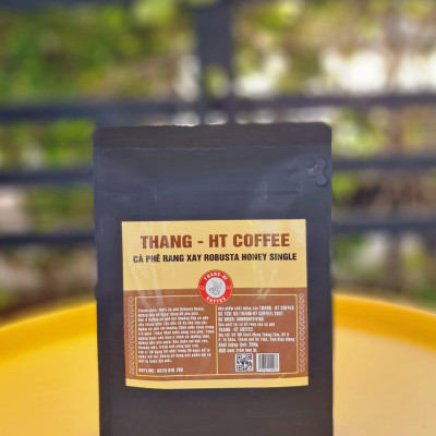 200gr CÀ PHÊ RANG XAY ROBUSTA HONEY - THANG-HT COFFEE