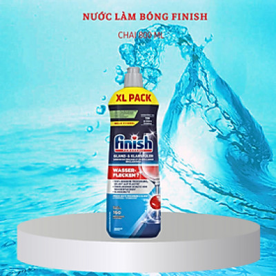 Nước làm bóng và khô chén, đĩa Finish Dishwasher Rinse Aid Shinier & Drier Dishes 800ml QT017394