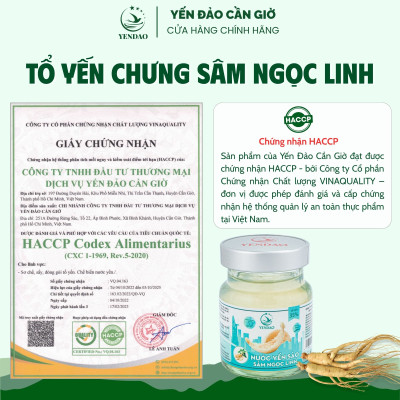 Yến Đảo - Hũ Yến Sào Sâm Ngọc Linh Hỗ Trợ Bổ Phổi, Bổ Huyết, Tăng Cường Sức Đề Kháng 6 Hộp 70ml