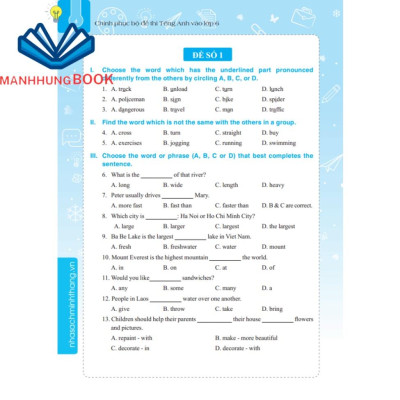 Sách - Chinh phục bộ đề thi Tiếng Anh vào lớp 6 (tái bản 01)