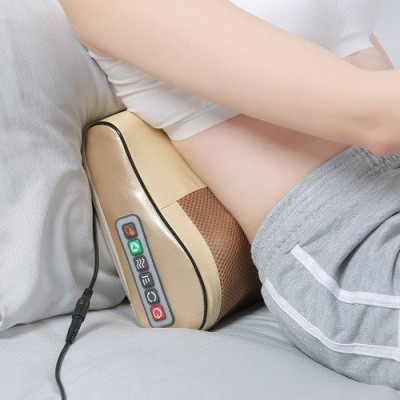 Gối massage cổ vai gáy, máy massage hồng ngoại 20 bi cao cấp