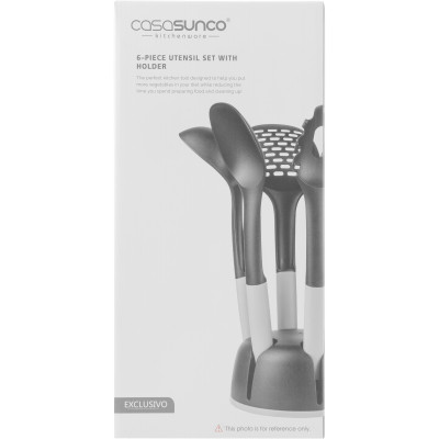 Bộ dụng cụ 6 món silicon SUNRISE (xẻng chiên, xào, vá múc canh, vá dài, phết)