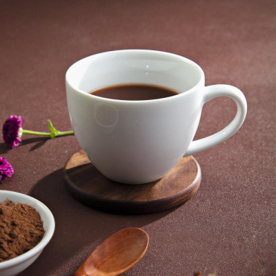 Cốc Cafe Cappuccino Có Tay Cầm Bằng Sứ Màu Trắng - Sứ Long Phương