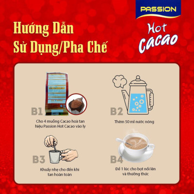 Ca cao sữa Passion Hot - Túi 1 kg