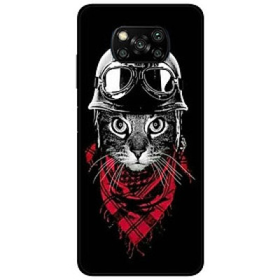Ốp lưng dành cho Xiaomi Poco X3 mẫu Mèo Khăn Đỏ