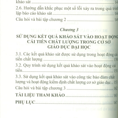 Hướng Dẫn Xử Lý Dữ Liệu, Lập Báo Cáo Và Sử Dụng Kết Quả Khảo Sát Lấy Ý Kiến Phản Hồi Từ Các Bên Liên Quan Vào Công Tác Cải Tiến Nâng Cao Chất Lượng Giáo Dục Đại Học (Quyển 2)