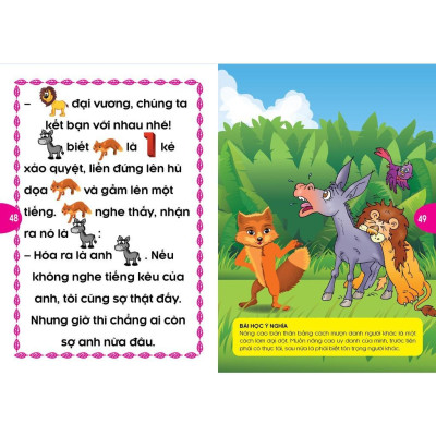 Sách - Phát Triển Tư Duy Và Ngôn Ngữ Cho Bé - Truyện Đọc Bằng Hình Ảnh - Truyện Ngụ Ngôn Thế Giới Đặc Sắc - Tập 1 - Việt Thư