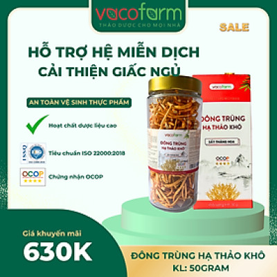 Đông trùng hạ thảo sấy thăng hoa thượng hạng hộp khối lượng 50g thủy tinh bảo vệ sức khỏe, mua 1 tặng hộp 10g, mua 2 tặng 1.