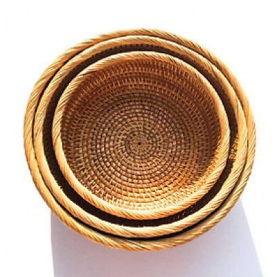 Bộ Tô (Bát) Đựng Đồ Đa Năng Bằng Mây Đan Thủ Công