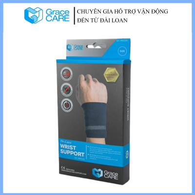 Đai Hỗ Trợ Cổ Tay Grace Care WD320 – Vải Dệt 3D Thoáng Khí, Co Giãn, Hỗ Trợ Vận Động, Thể Thao Nhẹ