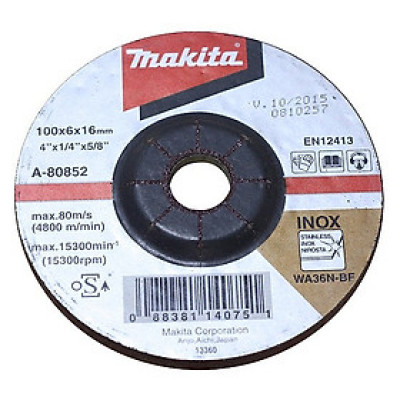 Bộ 5 đá mài 100mmx6x16mm Makita D-80852