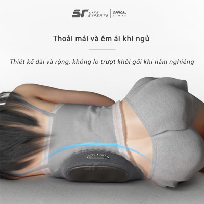 Gối Kê Lưng Tích Hợp Massage Chườm Nóng, Đệm Lưng Chống Đau Lưng, Thoát Vị Đĩa Đệm, Giảm Đau Cột Sống - Sairui