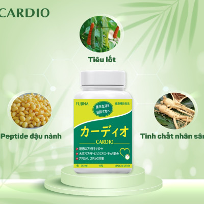 Viên Uống Hỗ Trợ Ổn Định Huyết Áp Cardio Fujina 80 Viên Nhật Bản, Giảm Nguy Cơ Cao Huyết Áp