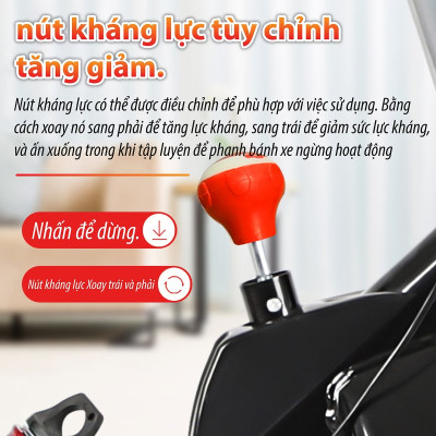 BG Xe đạp tập thể thao đa năng trong nhà SPINING BIKE S500 BLACK mới (hàng nhập khẩu)