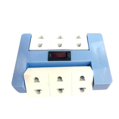 Ổ cắm Xoay 90° Điện Quang ĐQ ESK RT 6GW (6 lỗ, màu xanh lá trắng)