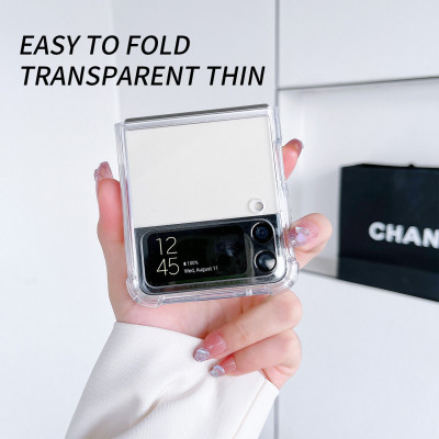 Ốp lưng chống sốc trong suốt hỗ trợ sạc Maqsafe cho Samsung Galaxy Z Flip 3 hiệu Likgus Maqsafe Magetic Case siêu mỏng 1.5mm, độ trong tuyệt đối, chống trầy xước, chống ố vàng, tản nhiệt tốt - hàng nhập khẩu