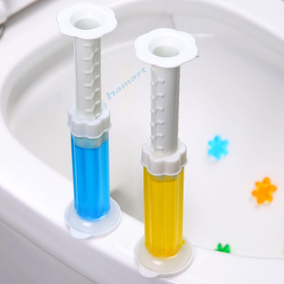 Gel Thơm Bồn Cầu Hoa Khử Mùi Toilet Nhà Vệ Sinh 6 Mùi Hương Thiên Nhiên Ống Bơm 12 Bông