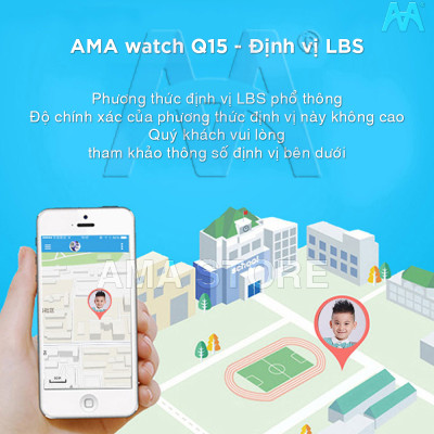 Đồng hồ Thông minh Trẻ em Model Q15 lắp SIM nghe gọi 2 chiều 3 màu Xanh Hồng Đen Hàng chính hãng