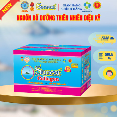 NEW[Combo 20 lọ] Nước Yến sào Khánh Hòa Sanest 21%-  Collagen.