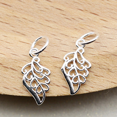 Combo 4 cái charm bạc hình chiếc lá treo - Ngọc Quý Gemstones