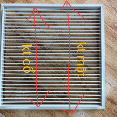 Miệng gió điều hòa 300x300mm dạng nan bầu dục,cửa thông gió lắp lỗ thoáng